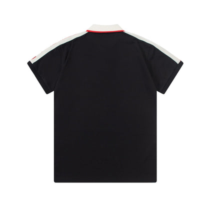 1203 New LOGO embroidery ribbon matching collar POLO shirt