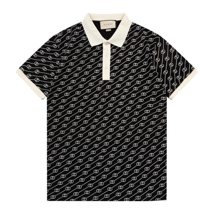 1203 New LOGO embroidery ribbon matching collar POLO shirt