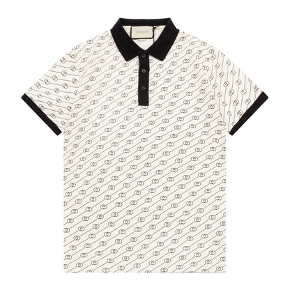 1203 New LOGO embroidery ribbon matching collar POLO shirt