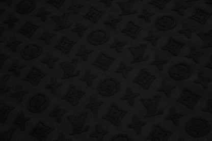 1211 New flocking jacquard towel embroidered T-shirt