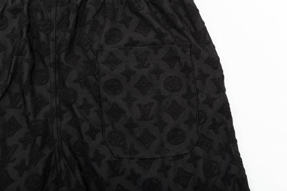 1211 New plaid jacquard towel shorts