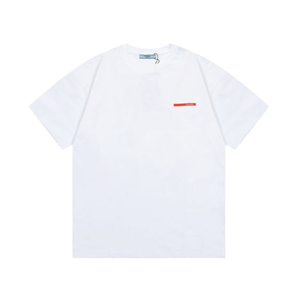 1211 New long strip stereoscopic offset T-shirt