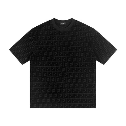 0205 Classic jacquard velvet T-shirt