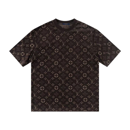 0205 Classic jacquard velvet T-shirt