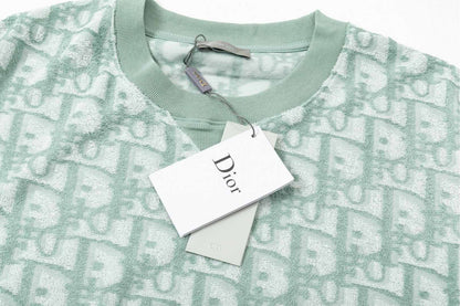 0205 New high quality letter dark jacquard T-shirt
