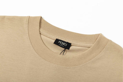 0205 New high quality monochromatic embroidered T-shirt