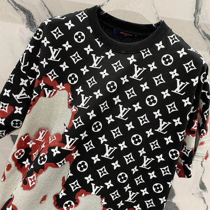 250212 New render print irregular T-shirt