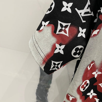 250212 New render print irregular T-shirt