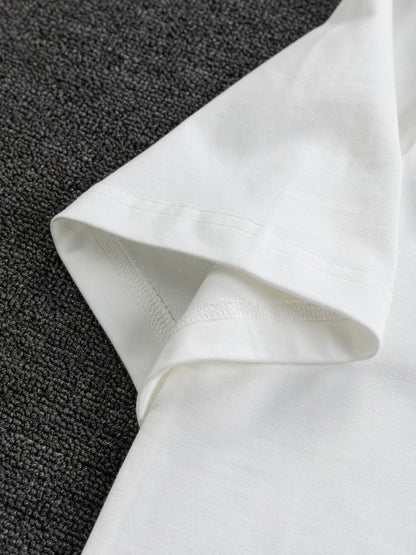 250218 New high quality embroidered icon T-shirt