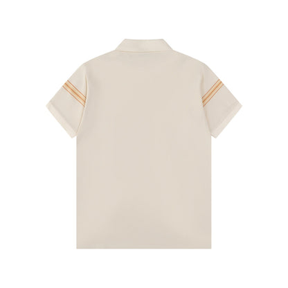 250218 New horizontal stripe style polo shirt