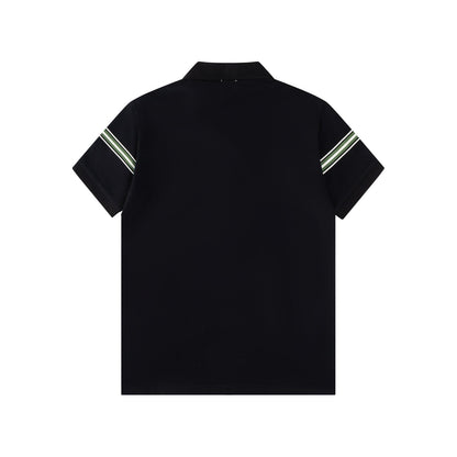 250218 New horizontal stripe style polo shirt