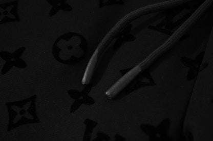 250218 New high quality full logo flocking velvet shorts
