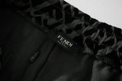 250218 New high quality full logo flocking velvet shorts