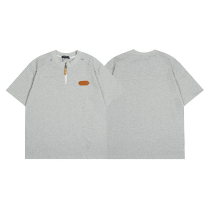 240224 New high quality zipper emerald T-shirt