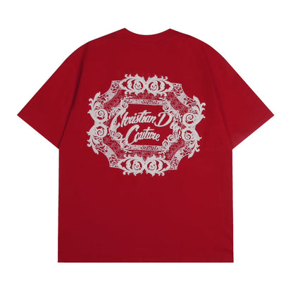 240224 New high quality three-dimensional printed three-dimensional hollow embroidered T-shirt