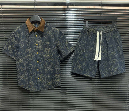 250224 New high quality gold embroidery stitching suit