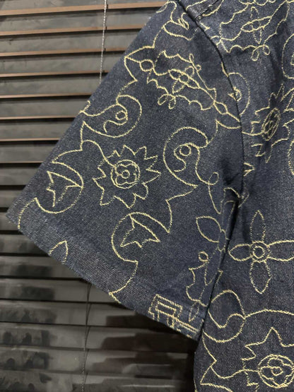 250224 New high quality gold embroidery stitching suit