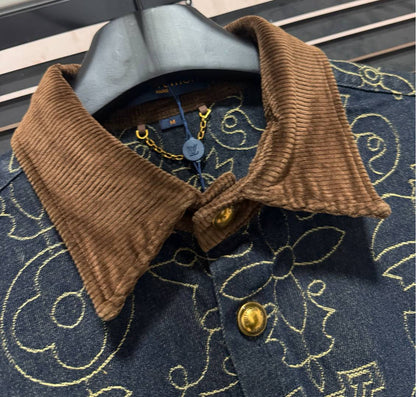 250224 New high quality gold embroidery stitching suit