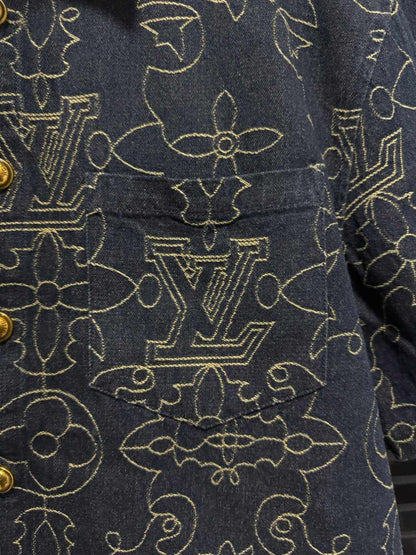250224 New high quality gold embroidery stitching suit