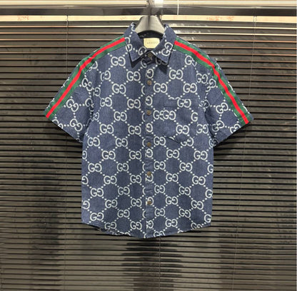 250224 New high quality denim jacquard stitching suit