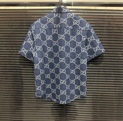 250224 New high quality denim jacquard stitching suit