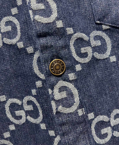 250224 New high quality denim jacquard stitching suit