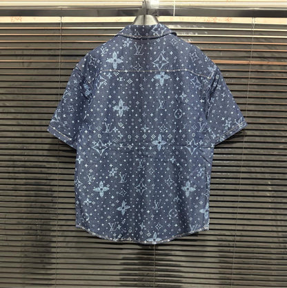 250224 New high quality denim jacquard wash suit