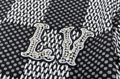 250305 New high quality checkerboard printed T-shirt