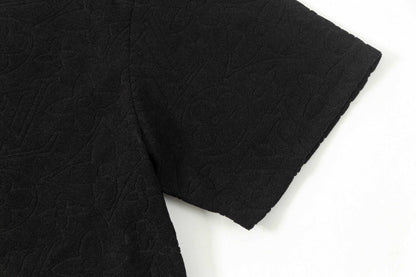 250305 New specialty jacquard fabric full print T-shirt