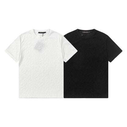 250305 New specialty jacquard fabric full print T-shirt