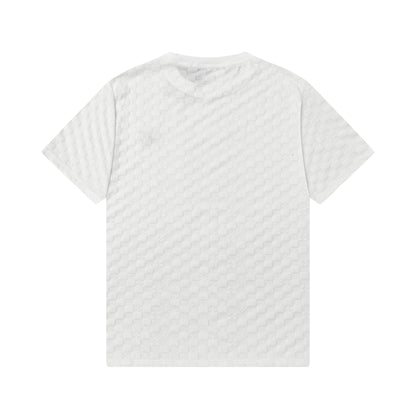 250305 New feature jacquard fabric dark print T-shirt