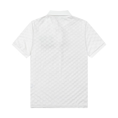 250305 New high quality knitted checkered polo shirt