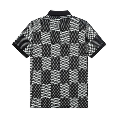 250305 High-end series of high quality checkered POLO shirt