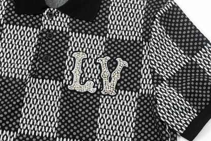 250305 High-end series of high quality checkered POLO shirt