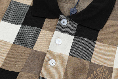 250305 High-end series of high quality checkered POLO shirt
