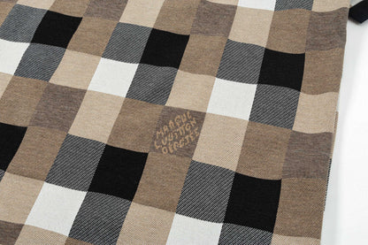 250305 High-end series of high quality checkered POLO shirt