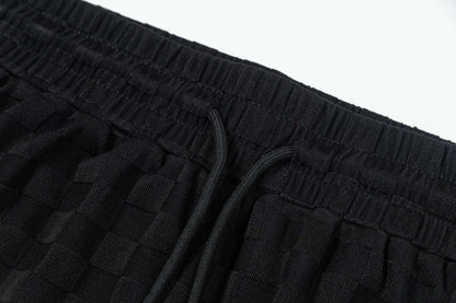 250313 New high quality chequered jacquard print shorts