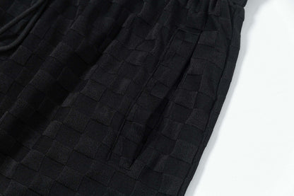 250313 New high quality chequered jacquard print shorts