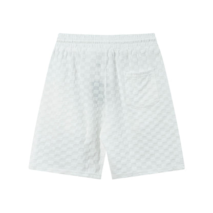 250313 New high quality chequered jacquard print shorts