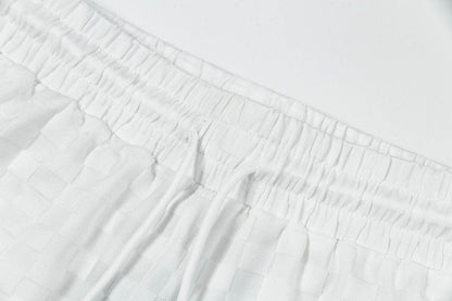 250313 New high quality chequered jacquard print shorts
