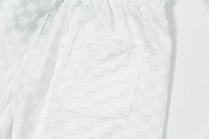 250313 New high quality chequered jacquard print shorts