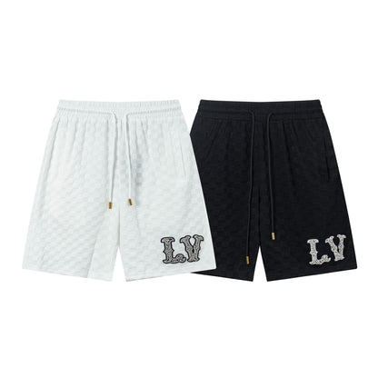 250313 New high quality chequered jacquard print shorts