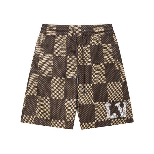 250313 New high quality knitted jacquard full print shorts