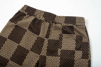 250313 New high quality knitted jacquard full print shorts