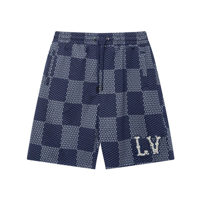 250313 New high quality knitted jacquard full print shorts