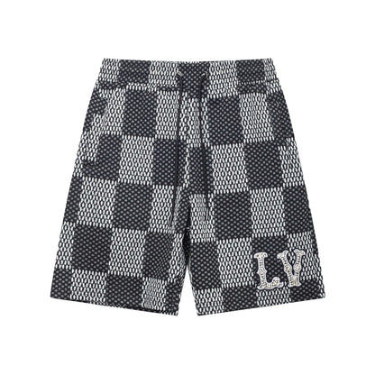 250313 New high quality knitted jacquard full print shorts