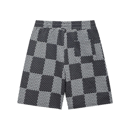 250313 New high quality knitted jacquard full print shorts