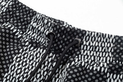 250313 New high quality knitted jacquard full print shorts