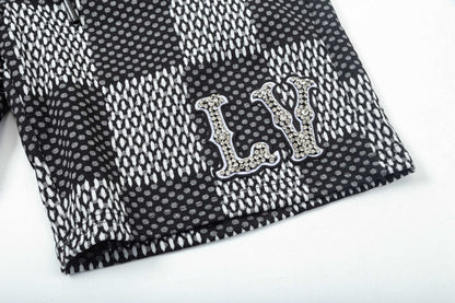 250313 New high quality knitted jacquard full print shorts