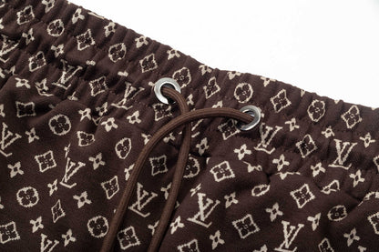 250313 New high quality knitted jacquard full print shorts
